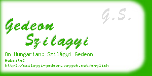 gedeon szilagyi business card