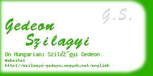 gedeon szilagyi business card